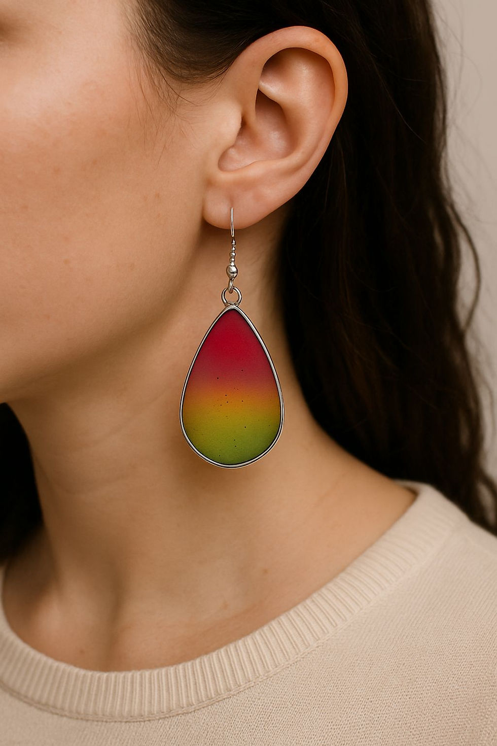 Thumbnail: Elegant Aurora Petal Luxe Earrings