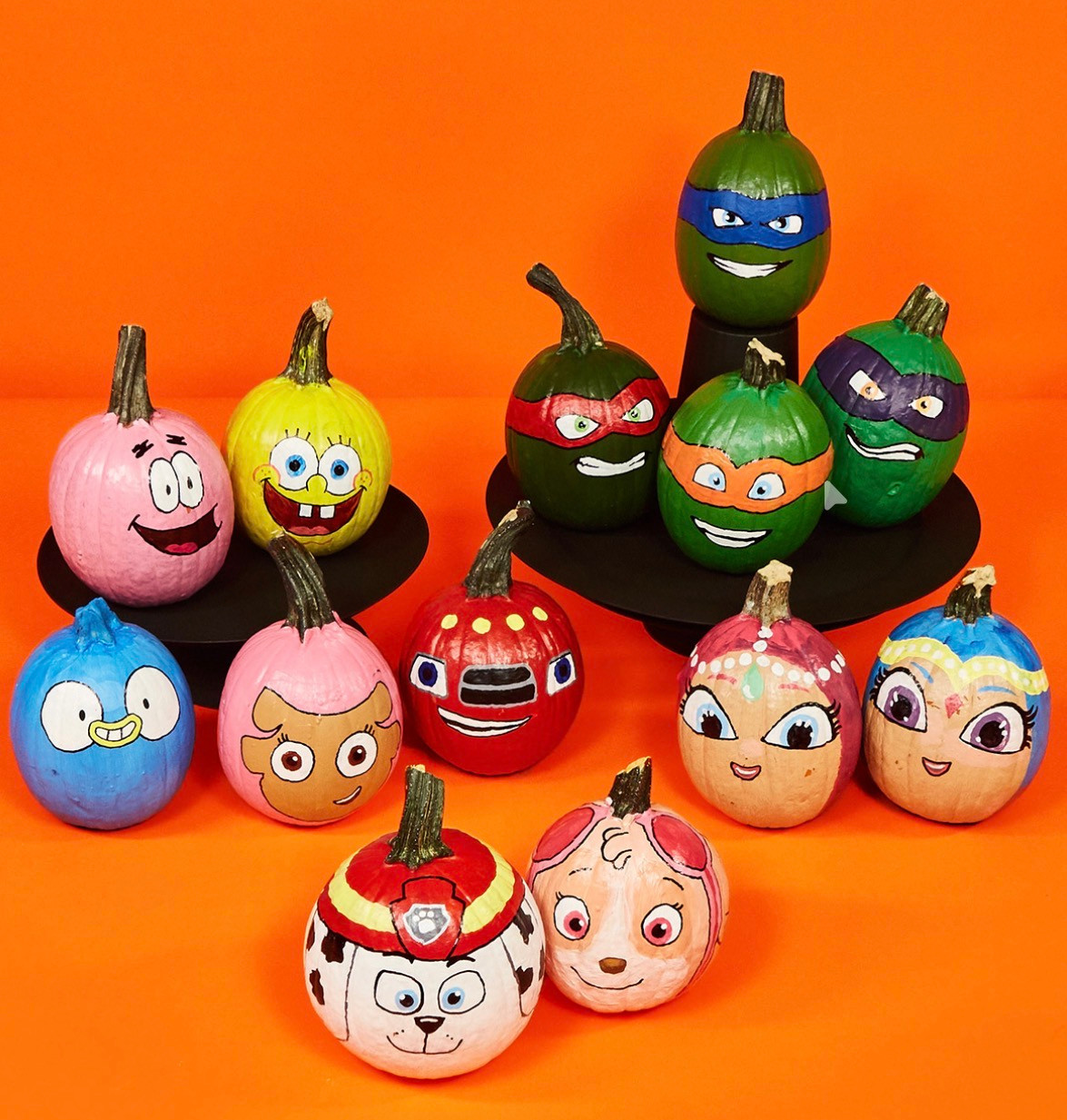 Nickelodeon Painted Pumpkins. Photo Courtesy: Nickelodeon Parents