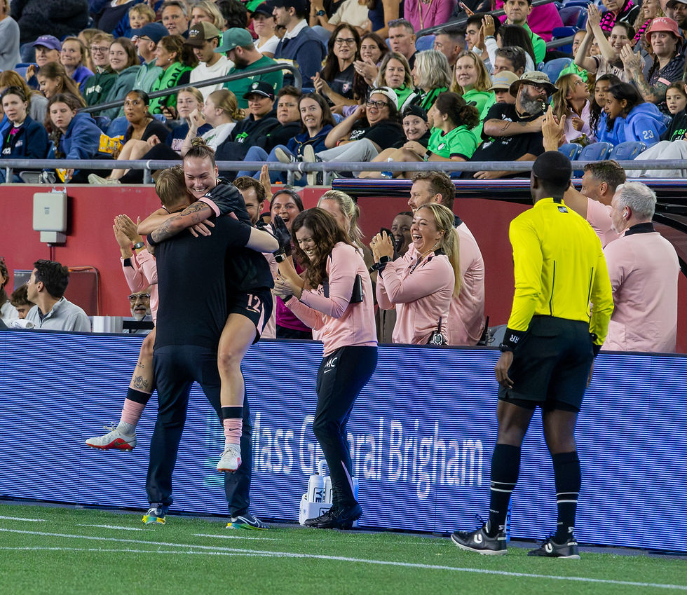 Maiara Niehues celebrating her goal. Photo Courtesy: Harrison Soep