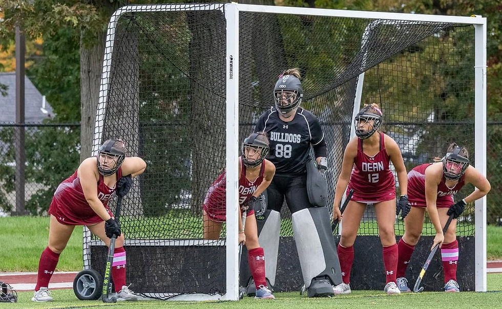 Dean's defense prepares for a corner penalty. Photo Courtesy: Harrison Soep