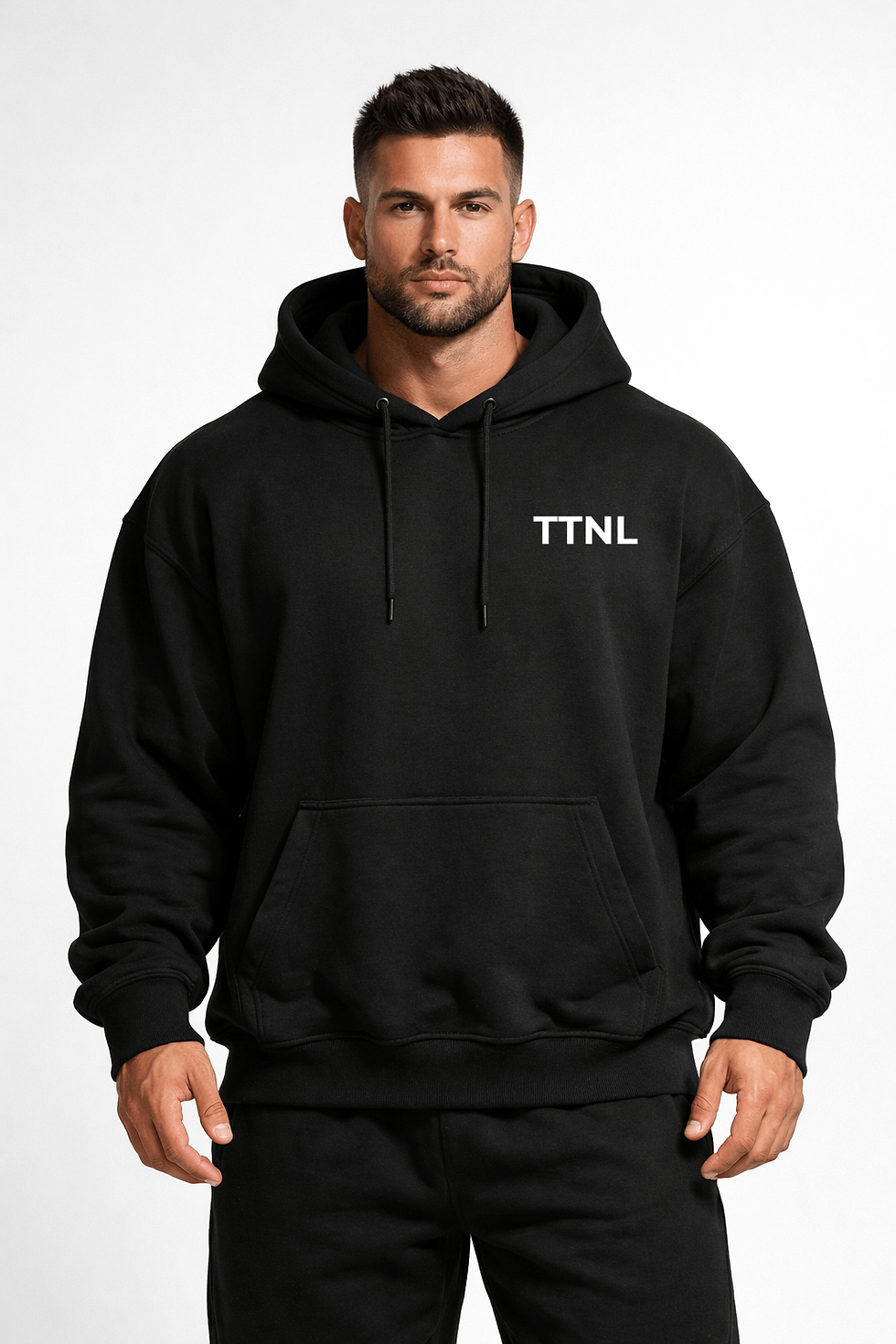 Thumbnail: TTNL Oversized Heavyweight Hoodie — Black