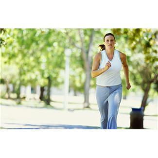Running for more vigorous exercise.