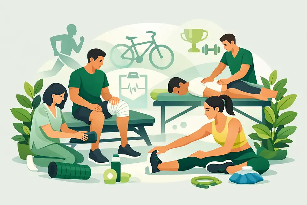 What helps the most with sports and overuse injuries?
