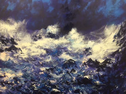 -SOLD-Winter Shore Acrylic on canvas