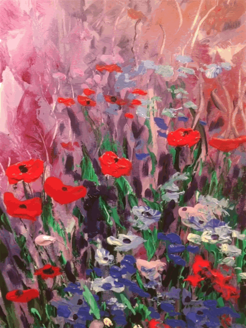 -SOLD-Meadow Walk -Acrylic on canvas 1000x