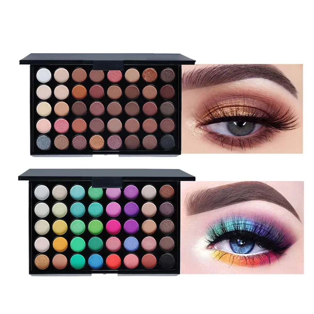 40 Colors Eyeshadow Palette Matte Glitter Pearlescent Powder Shimmer Shine Nude