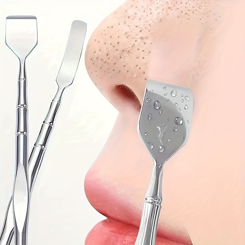 1Pcs Double-Ended Blackhead Remover: Facial Pore Cleanser, Exfoliator, and Massa