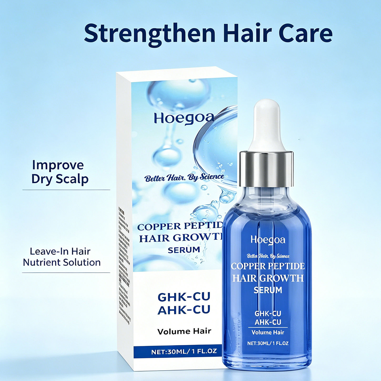 Copper Peptide Hair Serum GHK Cu Hair Growth Activate Follicles Strengthen Roots