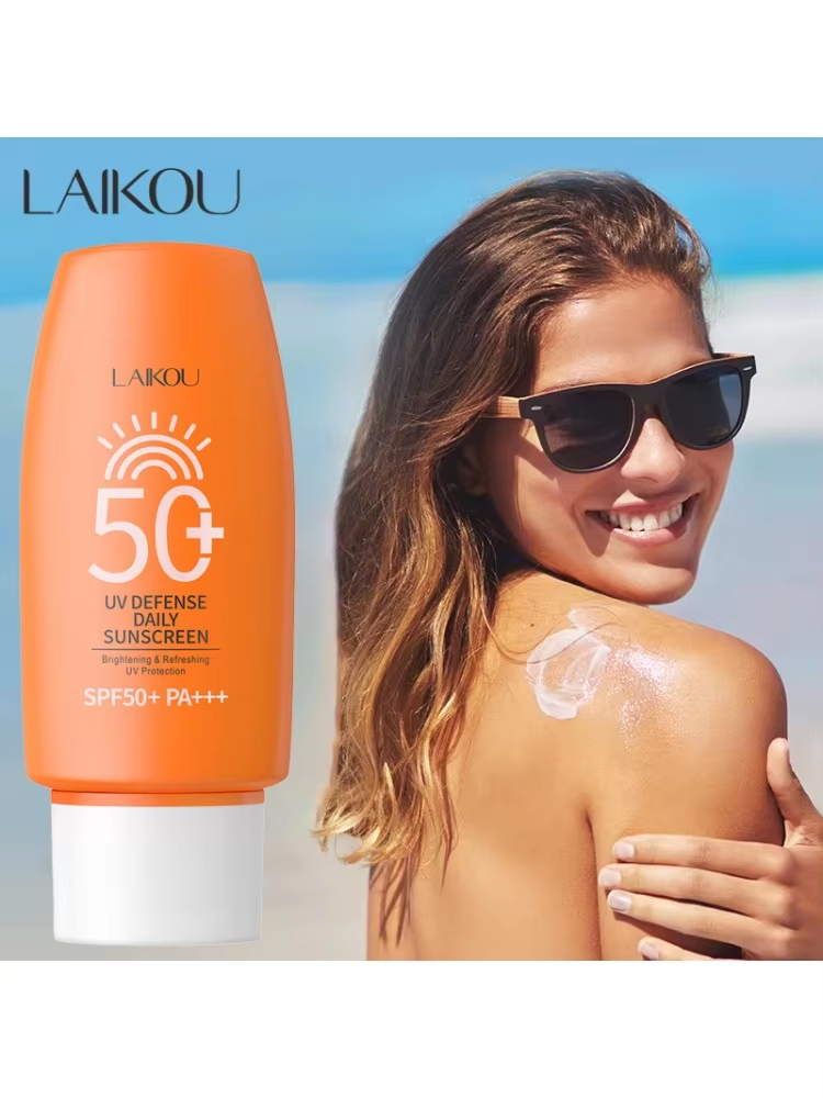 LAIKOU SPF50+ PA+++ Sunscreen Cream UV Defense Daily Brightening Refreshing Sun