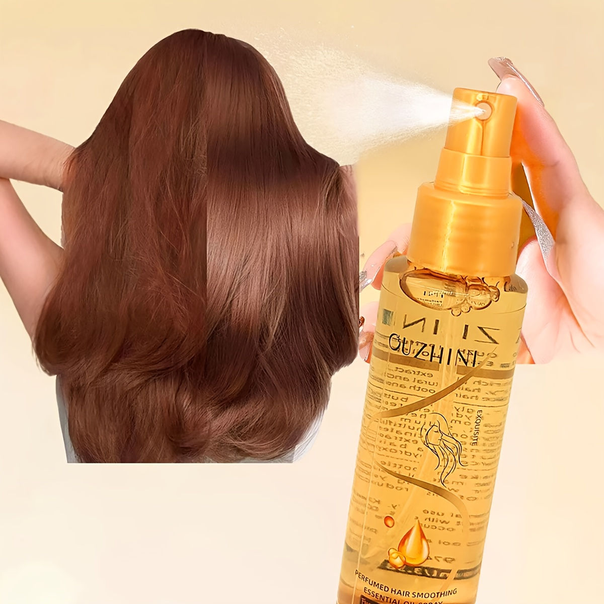 Fragrant hair care essential oil spray, fragrant hair conditioner, smooth and an