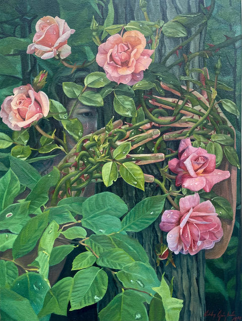 "Disguised", 2024, oil on canvas, 24 inch. x 18inch.