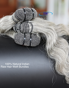 Natural White Gray Hair Extensions