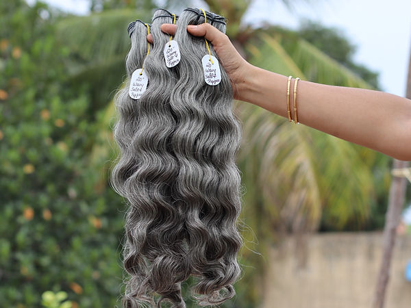 Salt and Pepper natural gray human hair