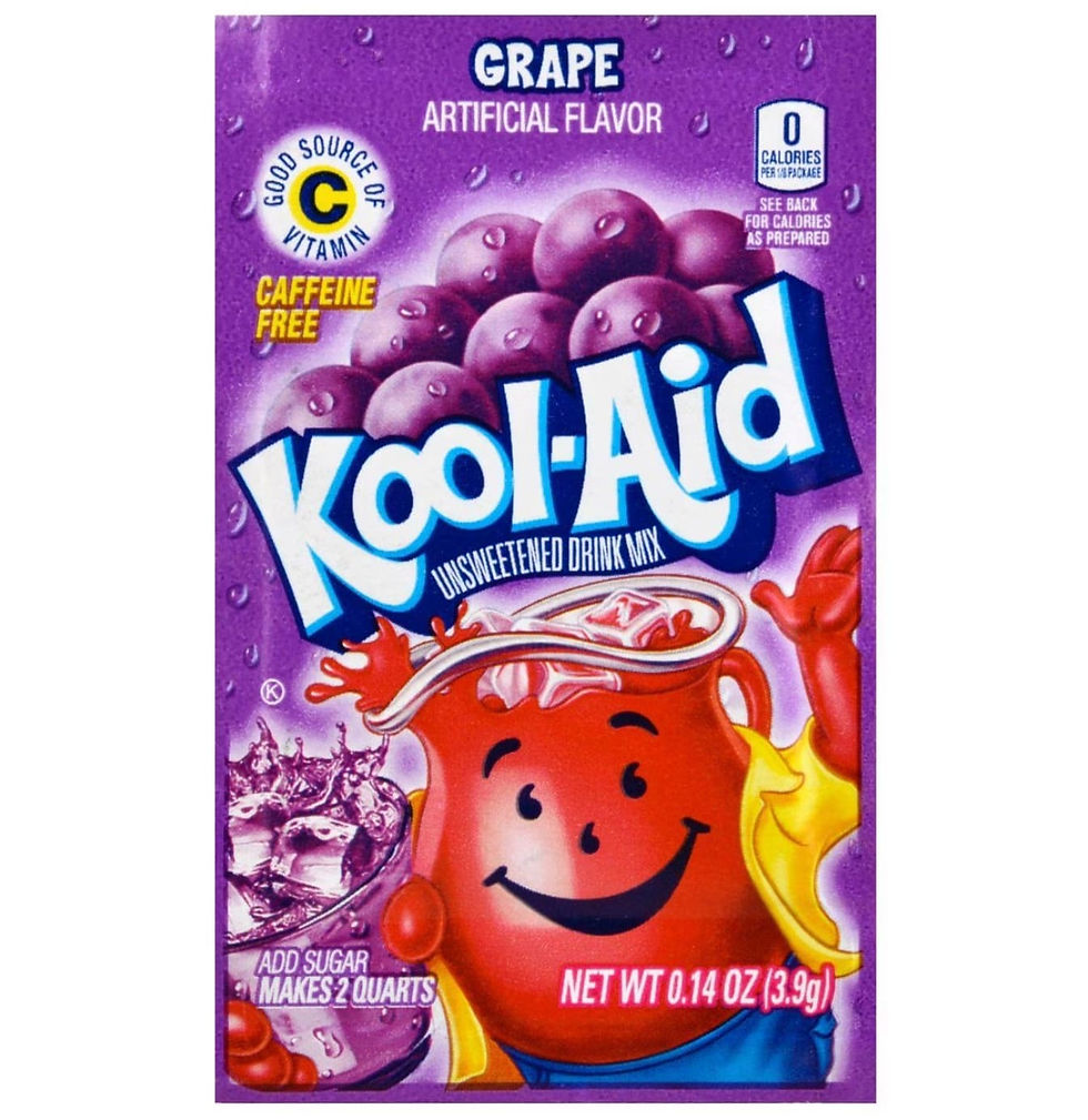 Kool-Aid Grape 3,9g preparado en polvo americano sin azúcar sabor uva