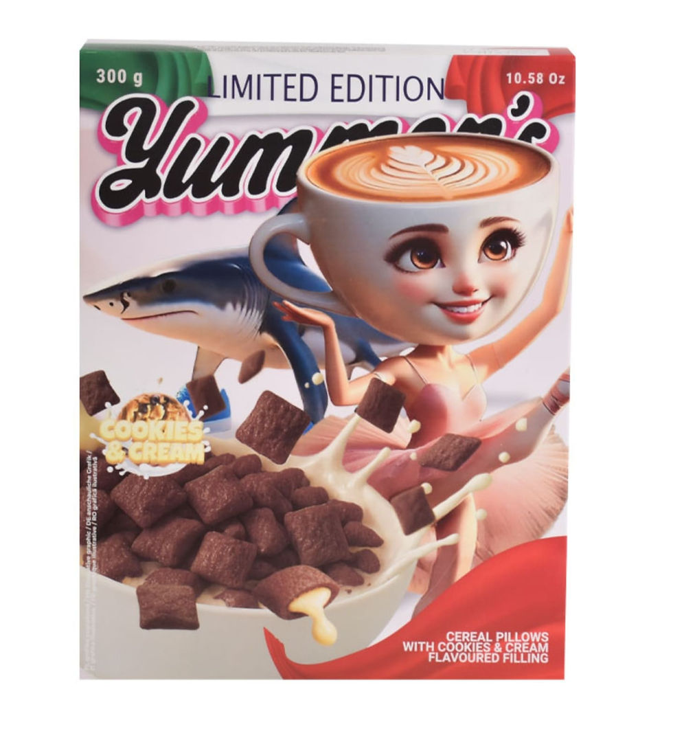 Yummers Brainrot Cookies and Cream Cereal 300g