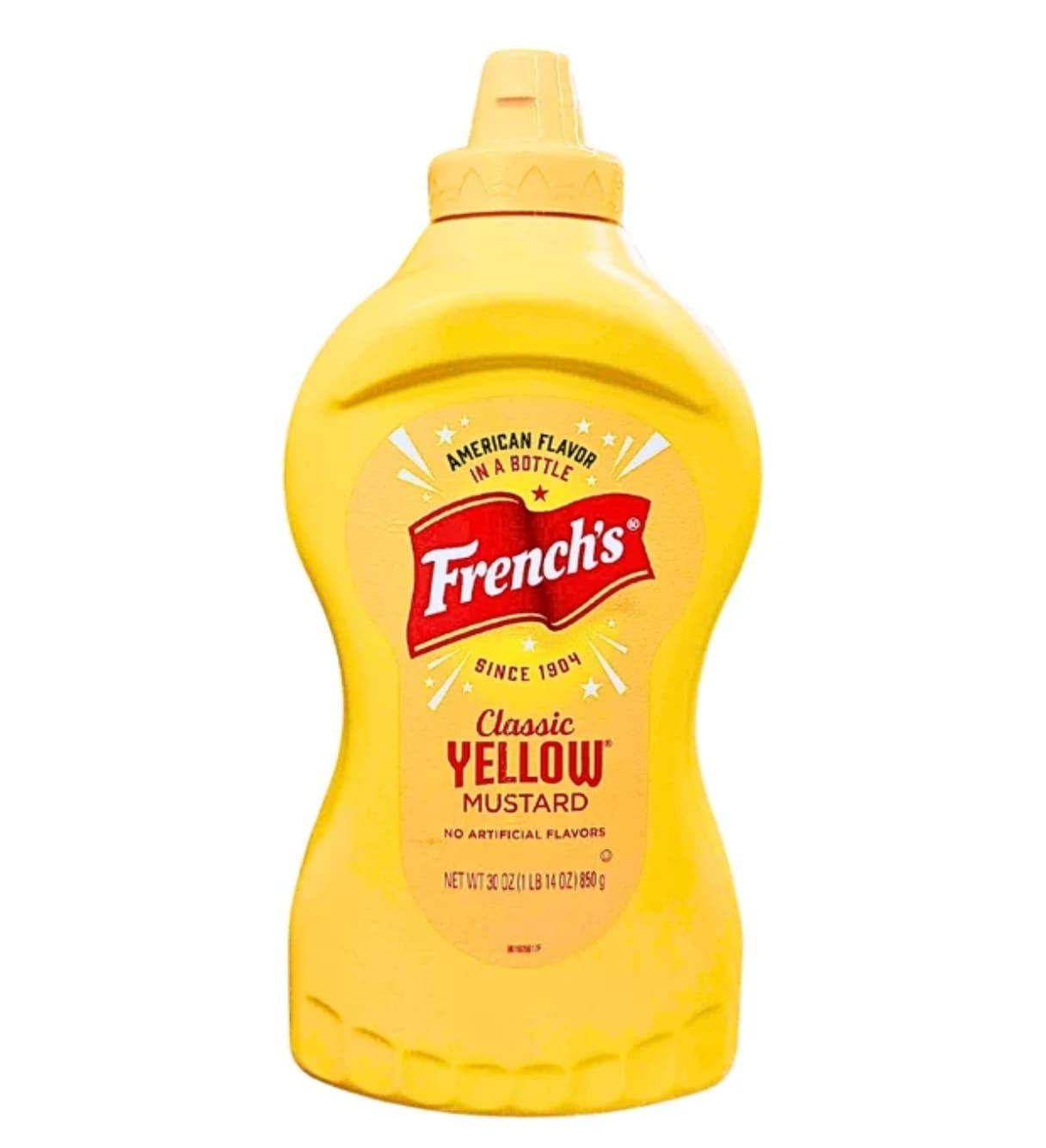 French's Classic Yellow Mustard 850g mostaza amarilla americana para hot dogs hamburguesas y BBQ