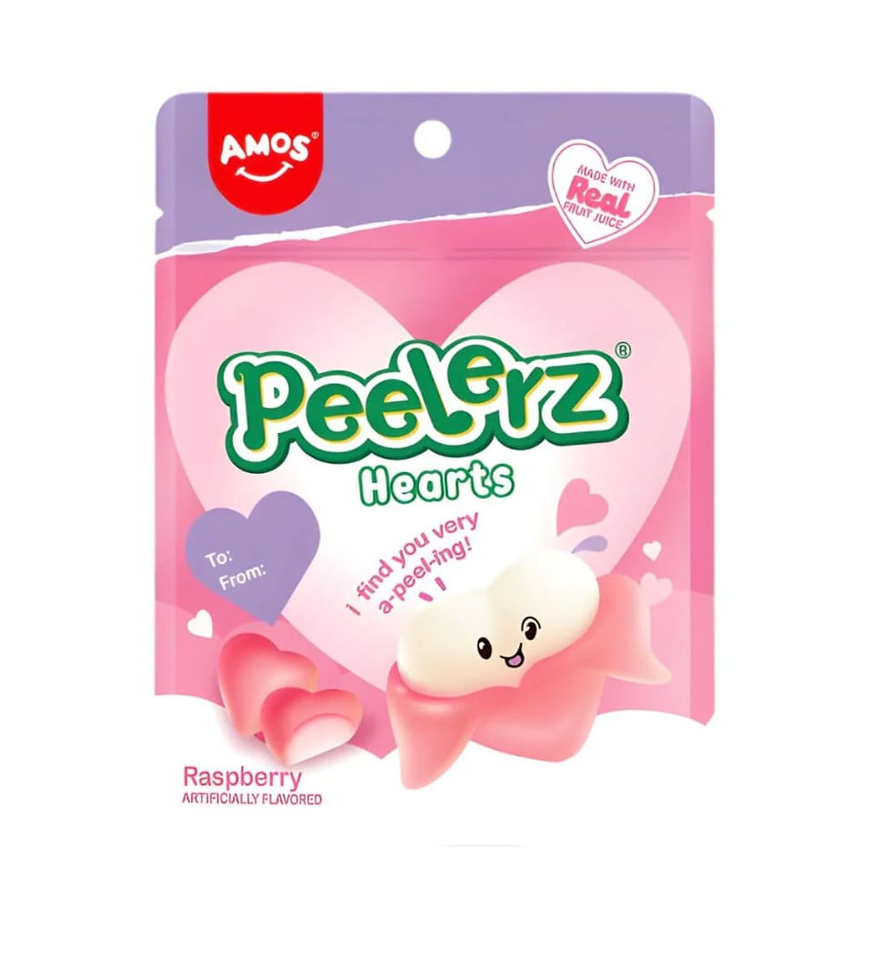 Amos Peelerz Gummy Hearts 65g