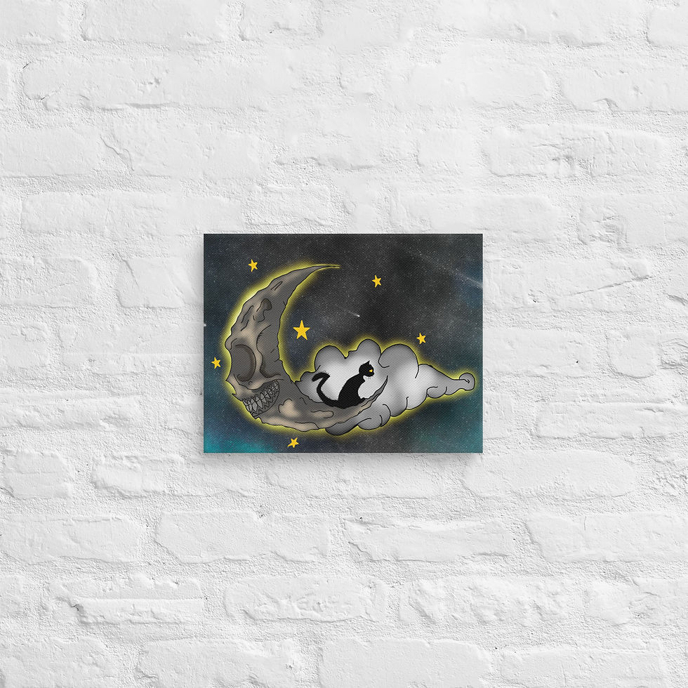 Thumbnail: CAT ON THE MOON CANVAS