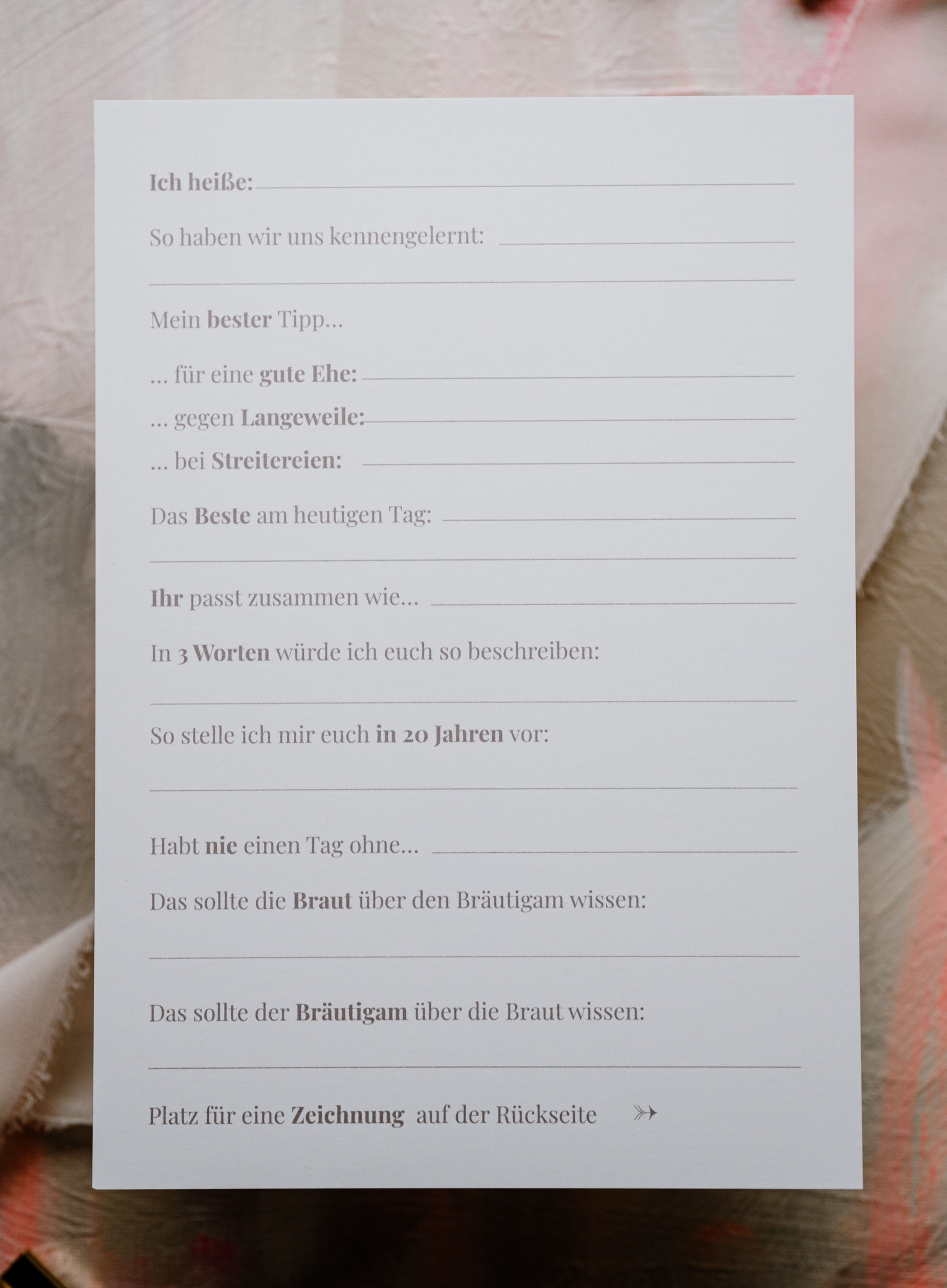 20 Gästebuchkarten | Sorte 1