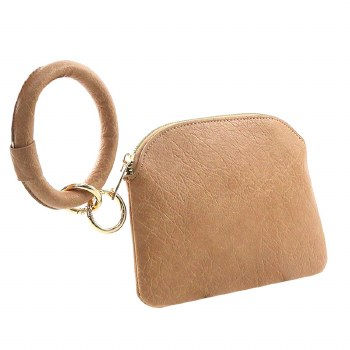 Thumbnail: Fashion Faux Leather Messenger Bag with Wristlet Ring