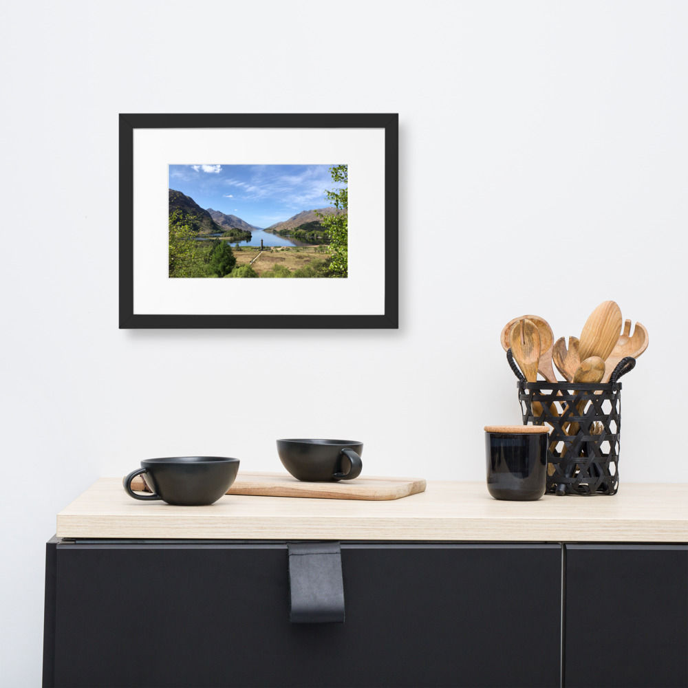 Glenfinnan Monument, Loch Sheil. Framed Print.