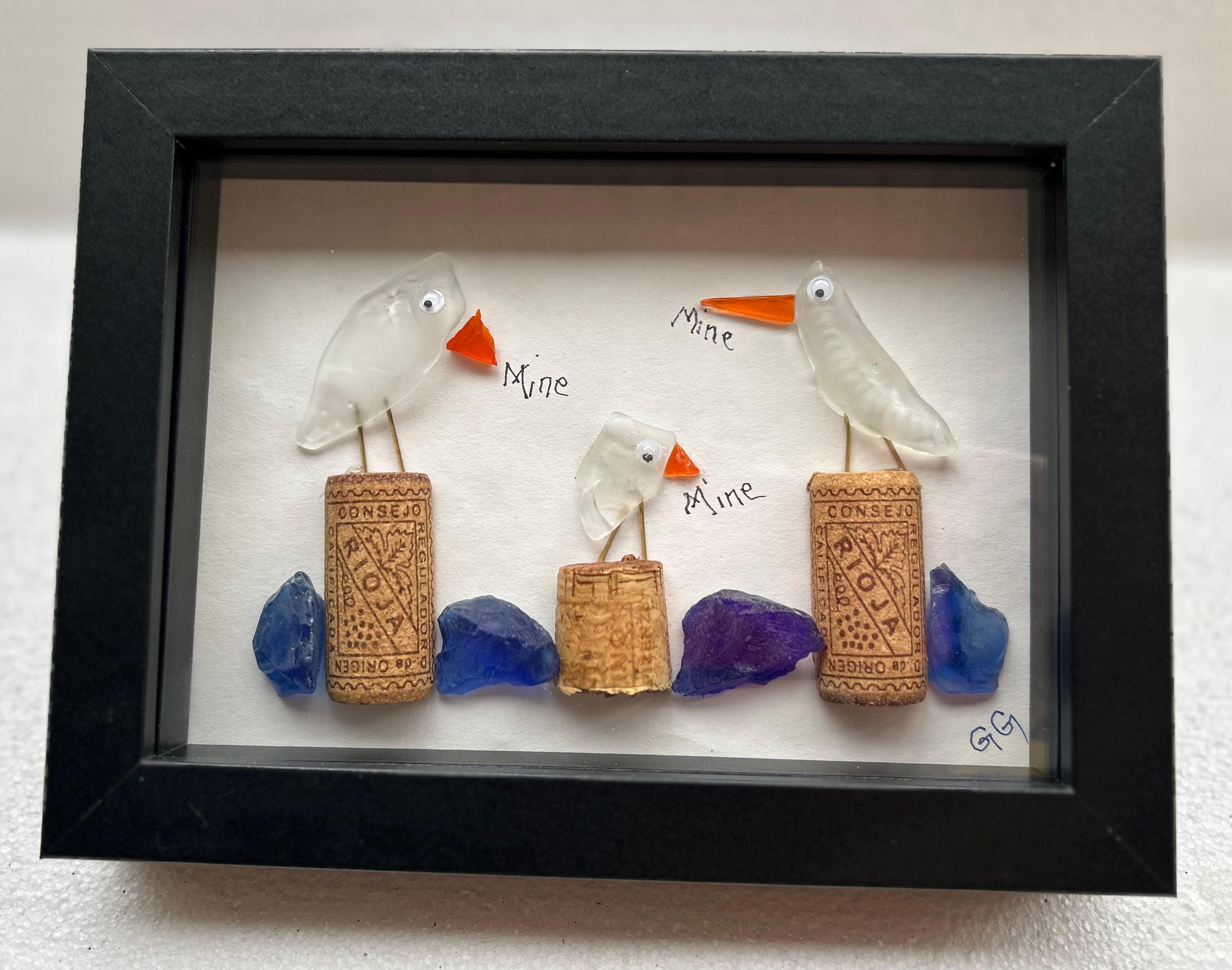 8 x 10" Seagulls Cawing, “ mine, mine, mine"  Custom Order