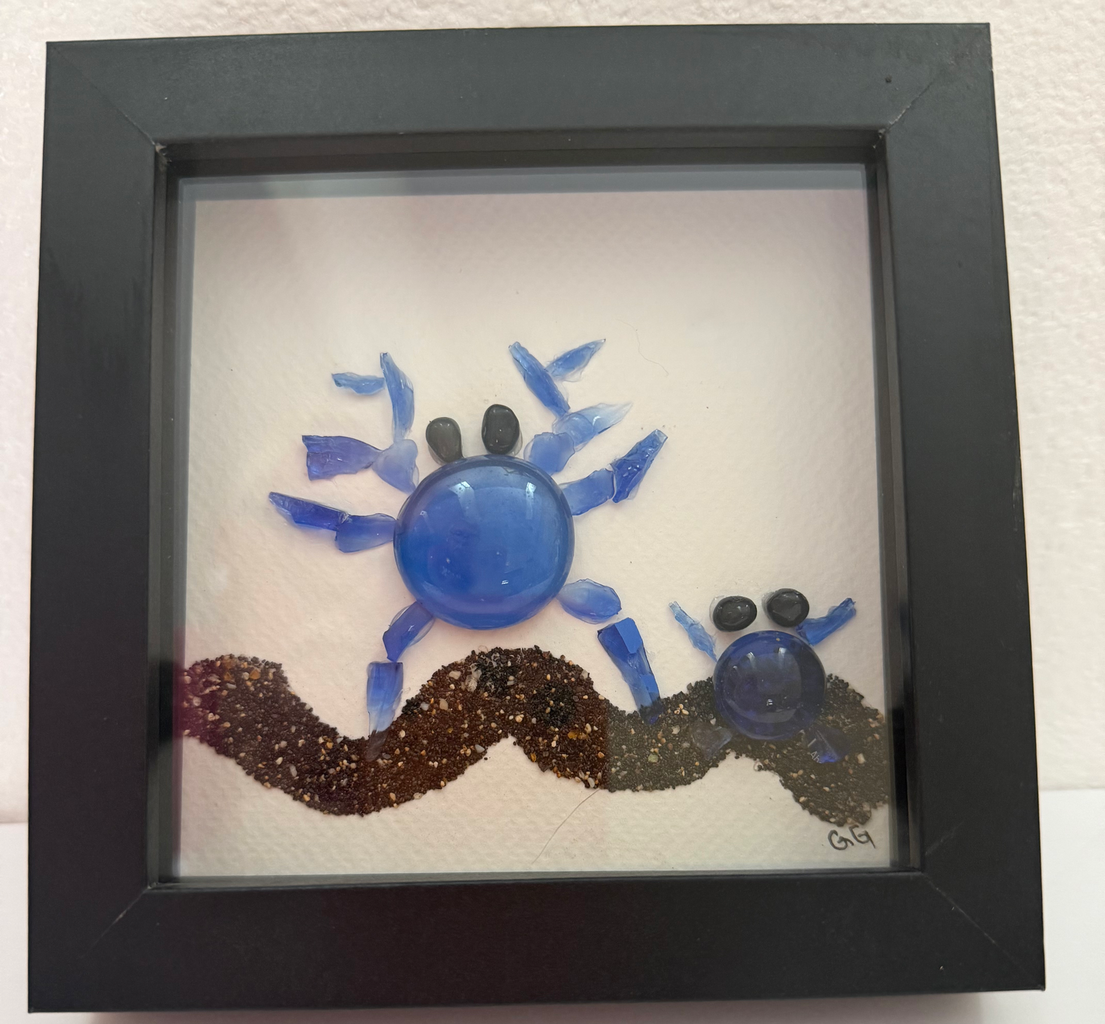 Crabs, 5 x 5” Shadowbox   Custom order. Blue crab? 