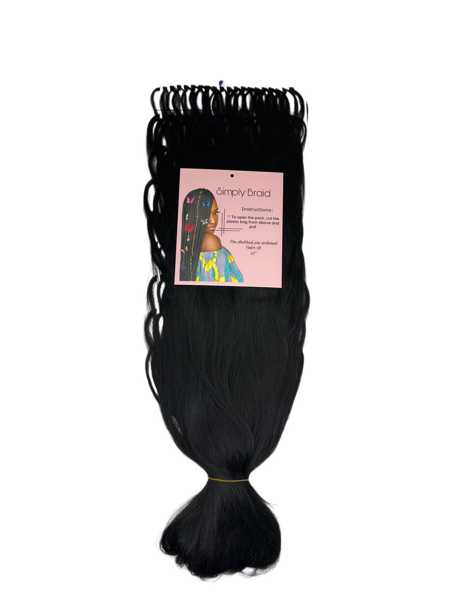 pre-sectioned hair 42 inches, color 1B