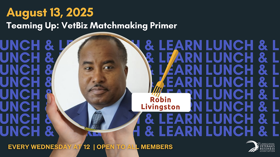 LUNCH & LEARN SERIES | Teaming Up: VetBiz Matchmaking Primer