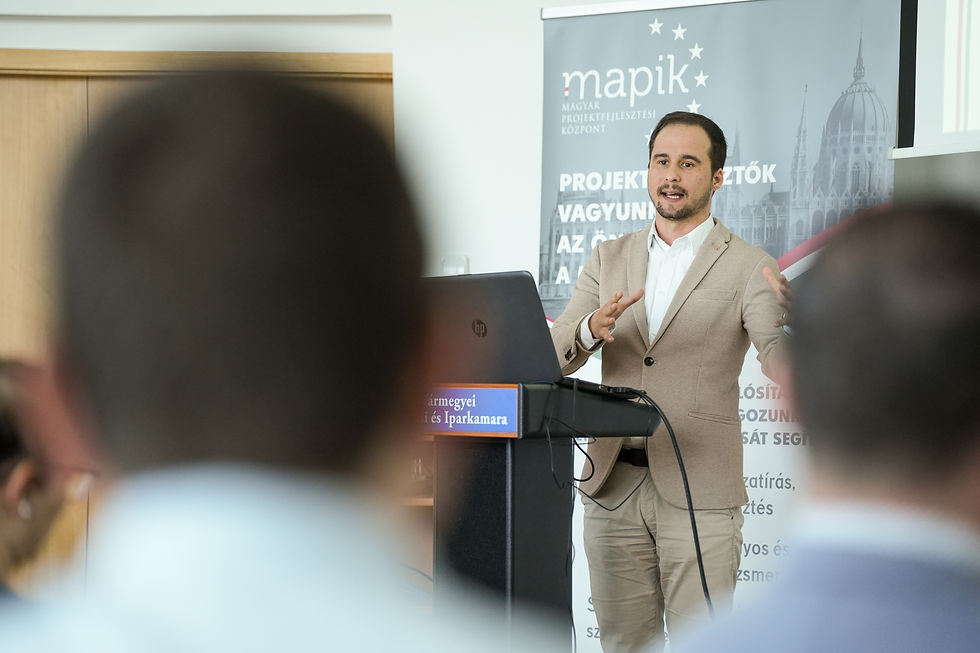 Járdán Áron, a MAPIK Magyar Projektfejlesztési Központ Kft. operatív és stratégiai igazgatója