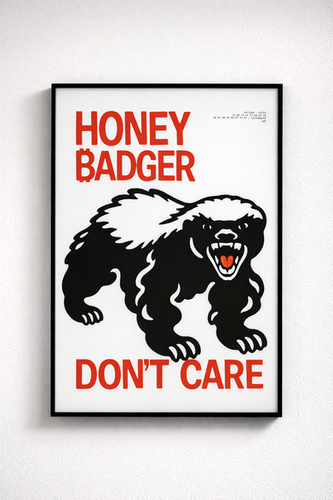 Bitcoin Wall Art - Edition - 02/21 - Honey Badger Don't Care Bitcoin Wall Art - Edition - 02/21 - Honey Badger Don't Care