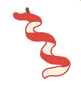 Apple peel graphic