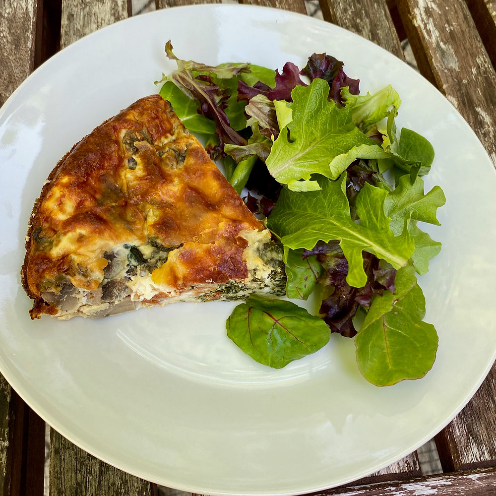 Healthy Mushroom Spinach Crustless Quiche