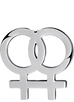 Lesbian charm. Silver charm for lesbians. Lesbian symbol.