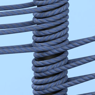 Twisted ropes tightly wrapped around a central column, symbolising strategic alignment and the structural strength that supports enterprise value.
