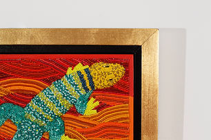 The Common Collared Lizard Bead Mosaic Artwork