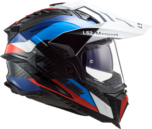 FRONTIER - GLOSS BLACK/BLUE - Explorer Carbon | LS2 USA