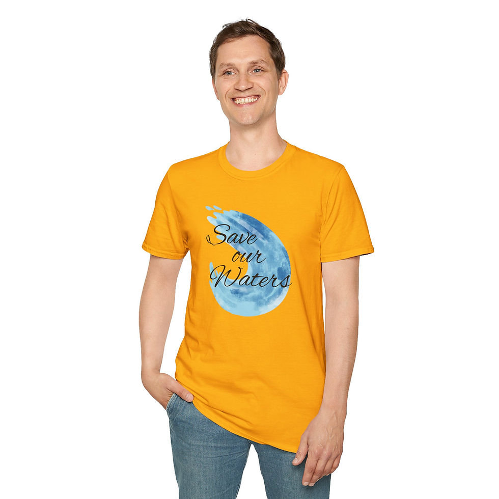 Thumbnail: Water Drop | Environment & Water Conservation T-Shirt | 100% Cotton | Gold
