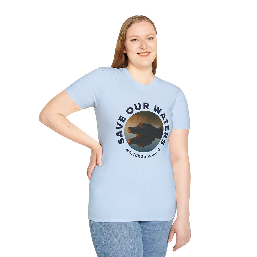 Thumbnail: Caiman | Environment & Water Conservation T-Shirt | 100% Cotton | Light Blue