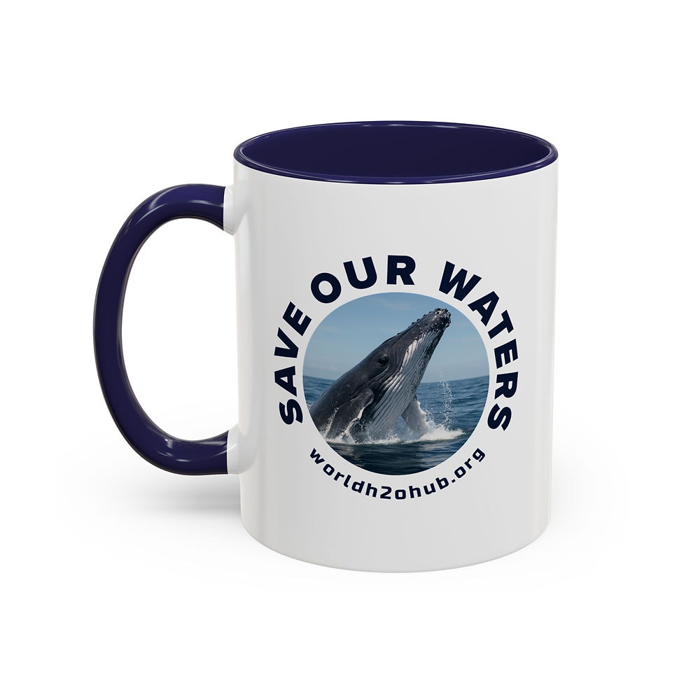 Thumbnail: Humpback Whale | Environment & Water Conservation | 11oz Coffee Mug | Navy Blue