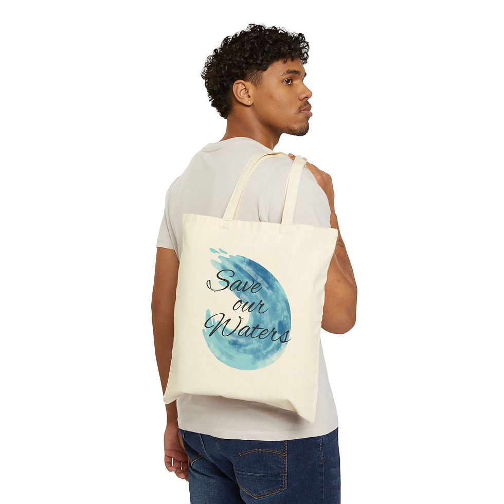 Thumbnail: Water | 100% Cotton Heavy Canvas Tote Bag | Environment & Water Conservation