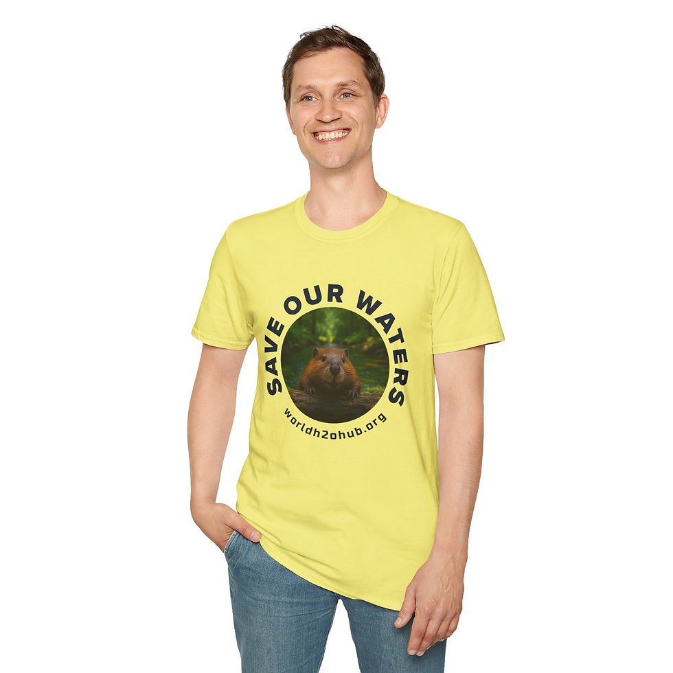 Thumbnail: Beaver | Environment & Water Conservation T-Shirt | 100% Cotton | Cornsilk