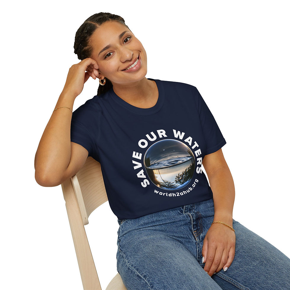 Thumbnail: Sphere | Environment & Water Conservation T-Shirt | 100% Cotton | Navy Blue