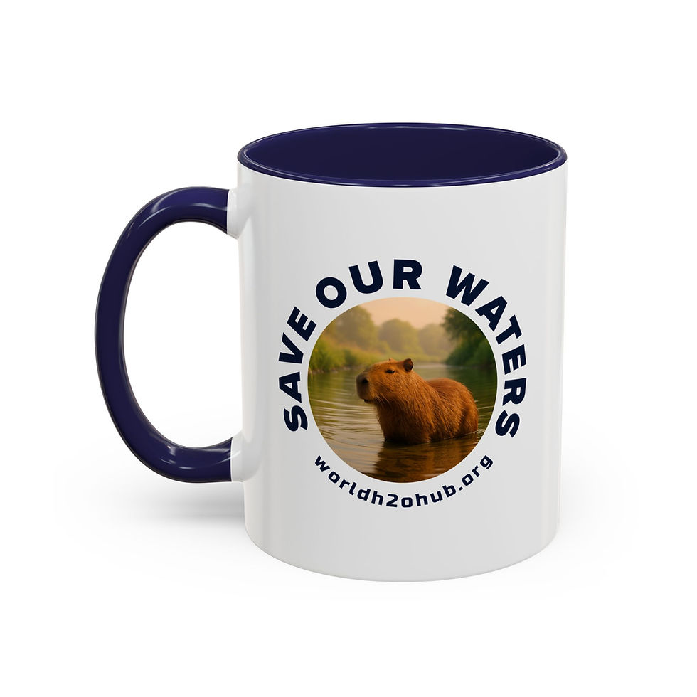 Thumbnail: Capybara | Environment & Water Conservation | 11oz Coffee Mug | Navy Blue