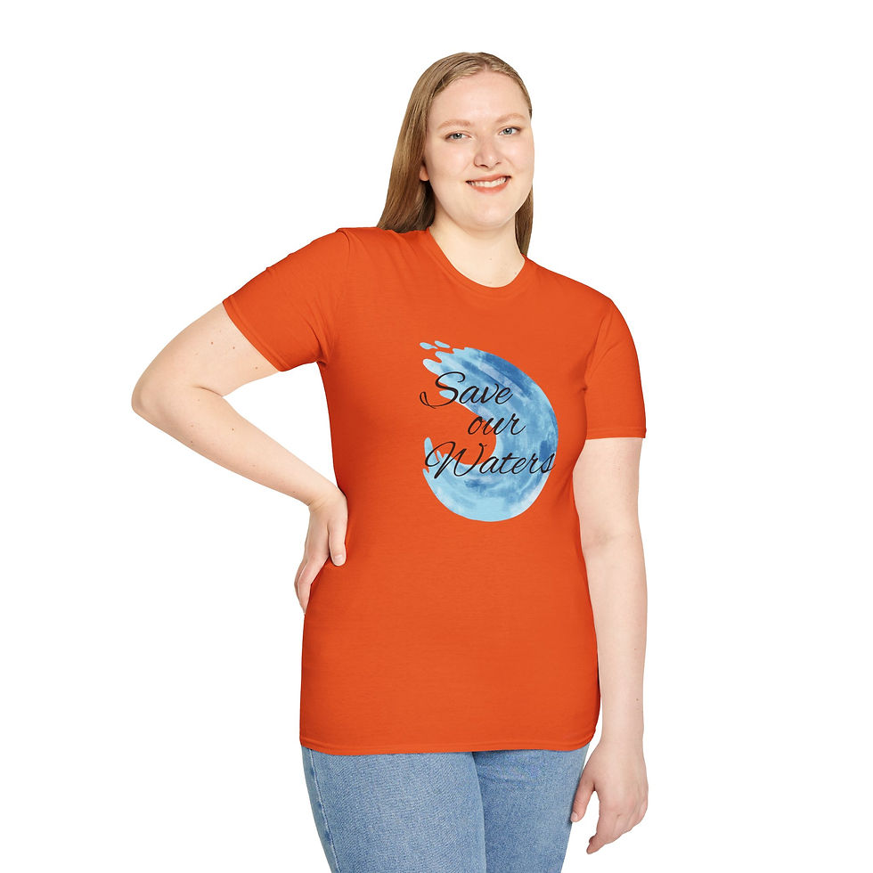 Thumbnail: Water Drop | Environment & Water Conservation T-Shirt | 100% Cotton | Orange