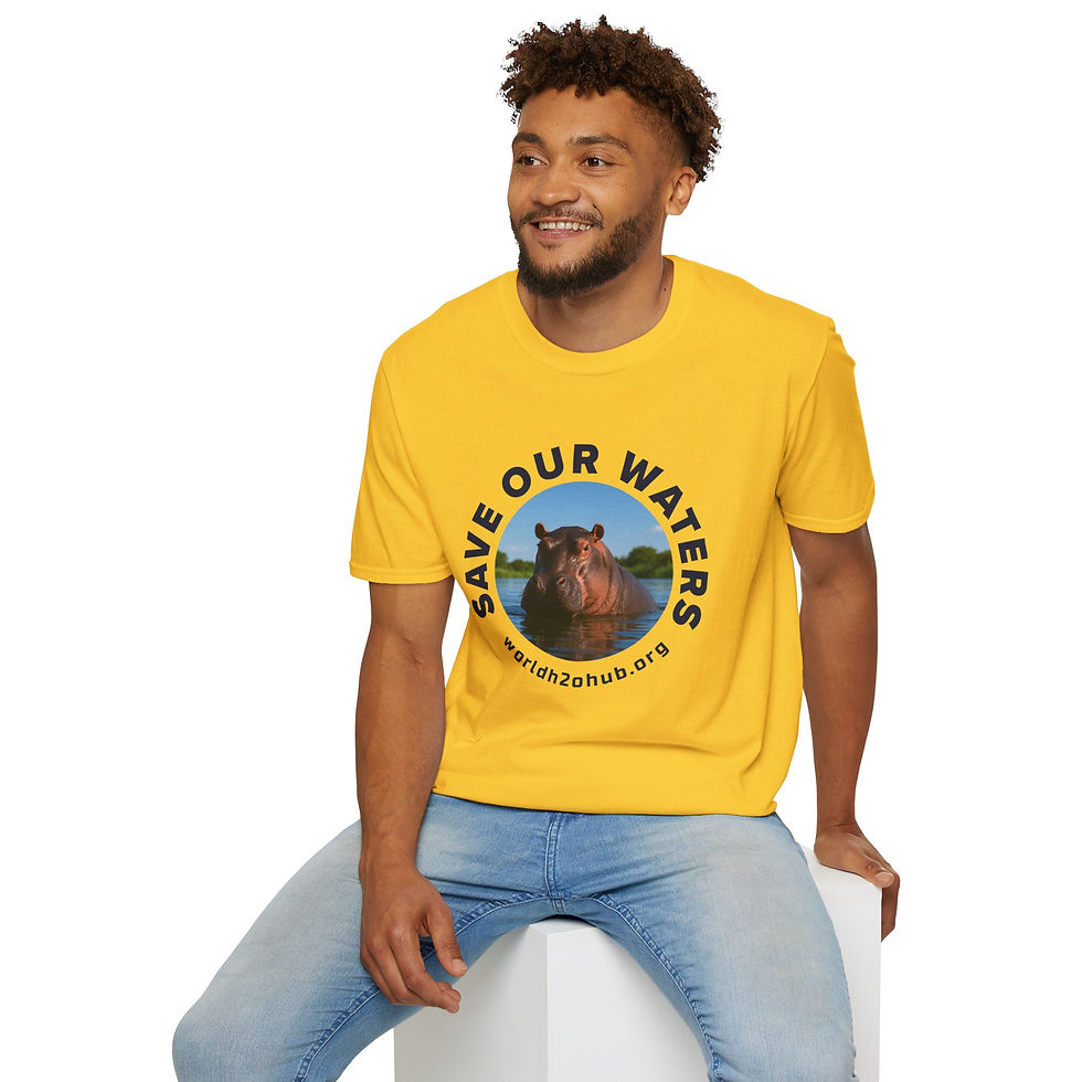 Thumbnail: Hippo | Environment & Water Conservation T-Shirt | 100% Cotton | Daisy