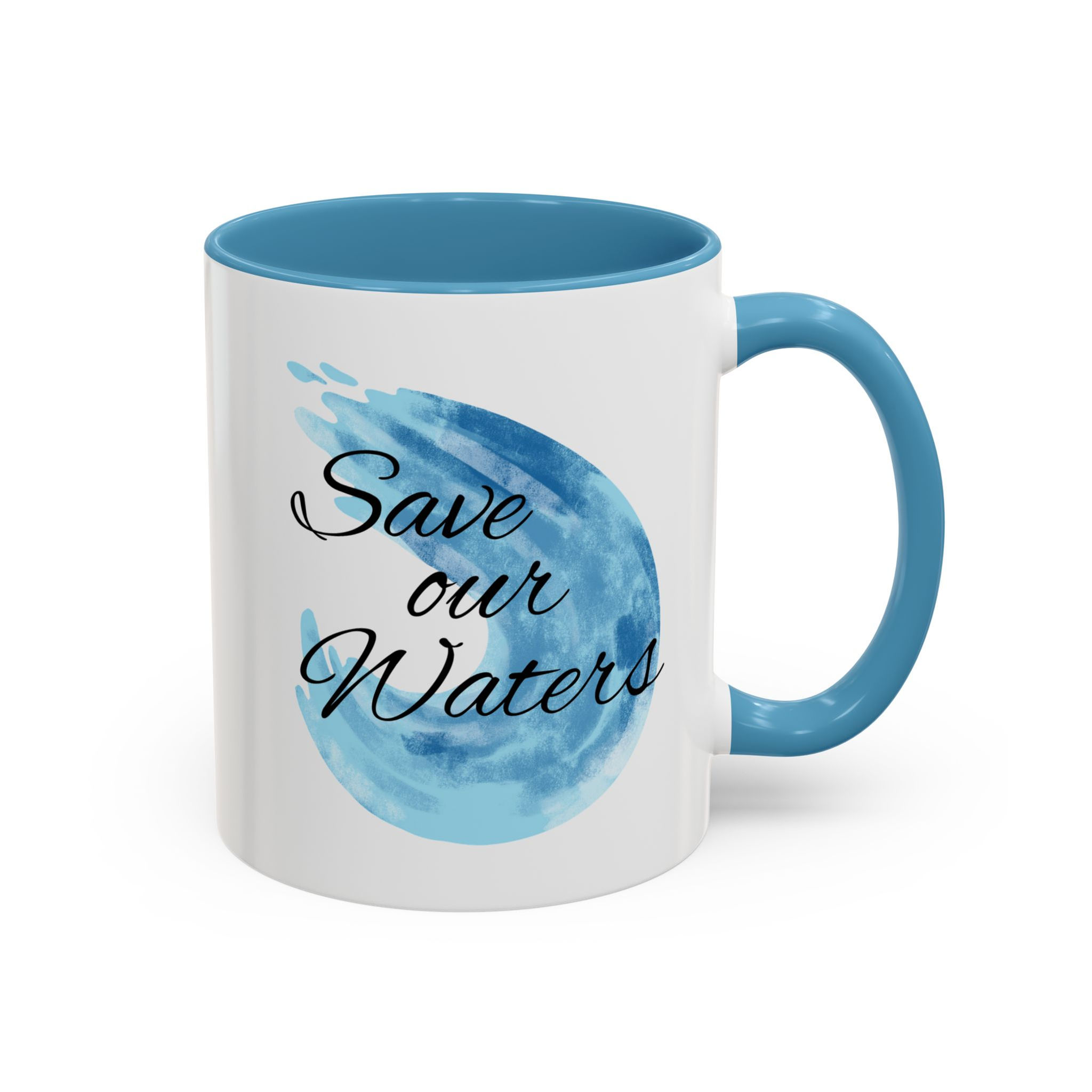Water Drop | Environment & Water Conservation | 11oz Coffee Mug | Light Blue