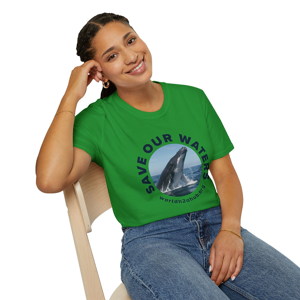 Humpback Whale | Environment & Water Conservation T-Shirt | 100% Cotton | Irish Green