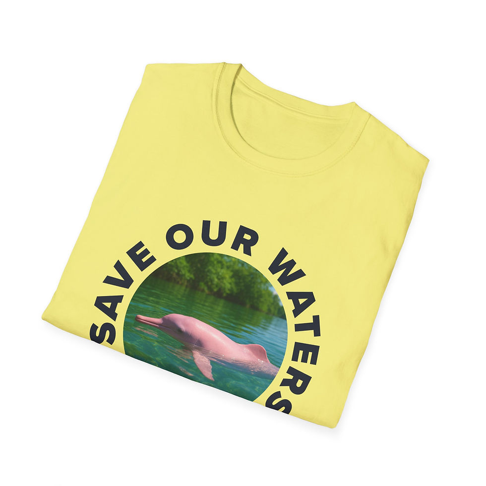 Thumbnail: Pink Dolphin | Environment & Water Conservation T-Shirt | 100% Cotton | Cornsilk