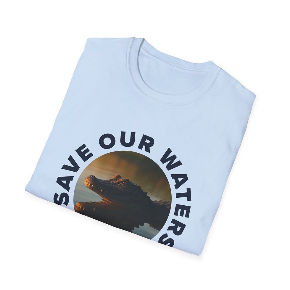 Thumbnail: Caiman | Environment & Water Conservation T-Shirt | 100% Cotton | Light Blue
